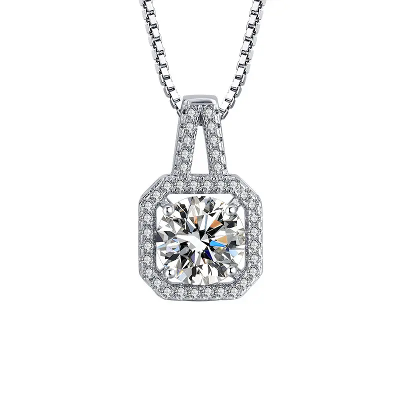 Square Zircon Jewelry Set with Hearts & Arrows Pendant — feature 8