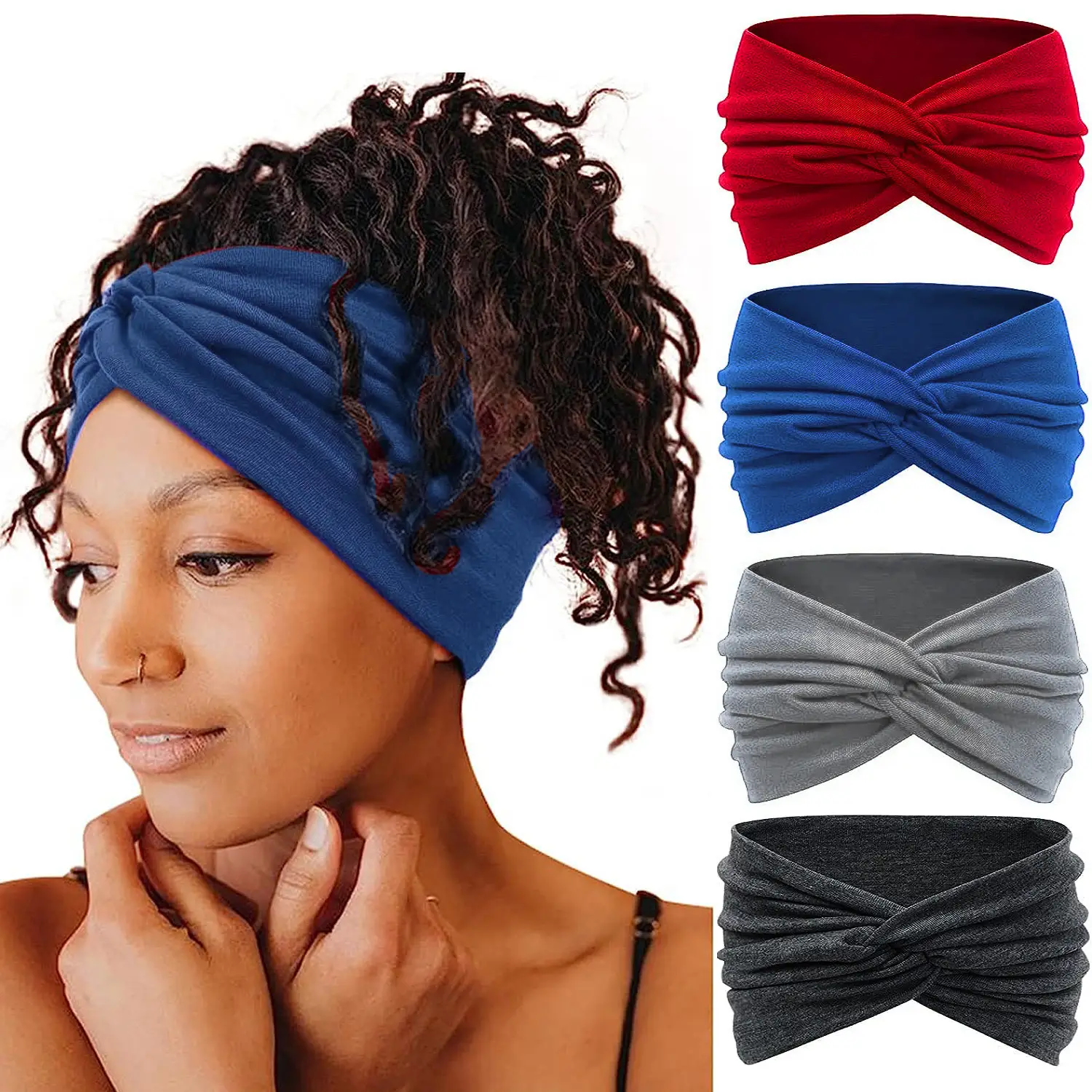 Women's African Print Headband for Yoga Running Sweat Absorbing - Image 35