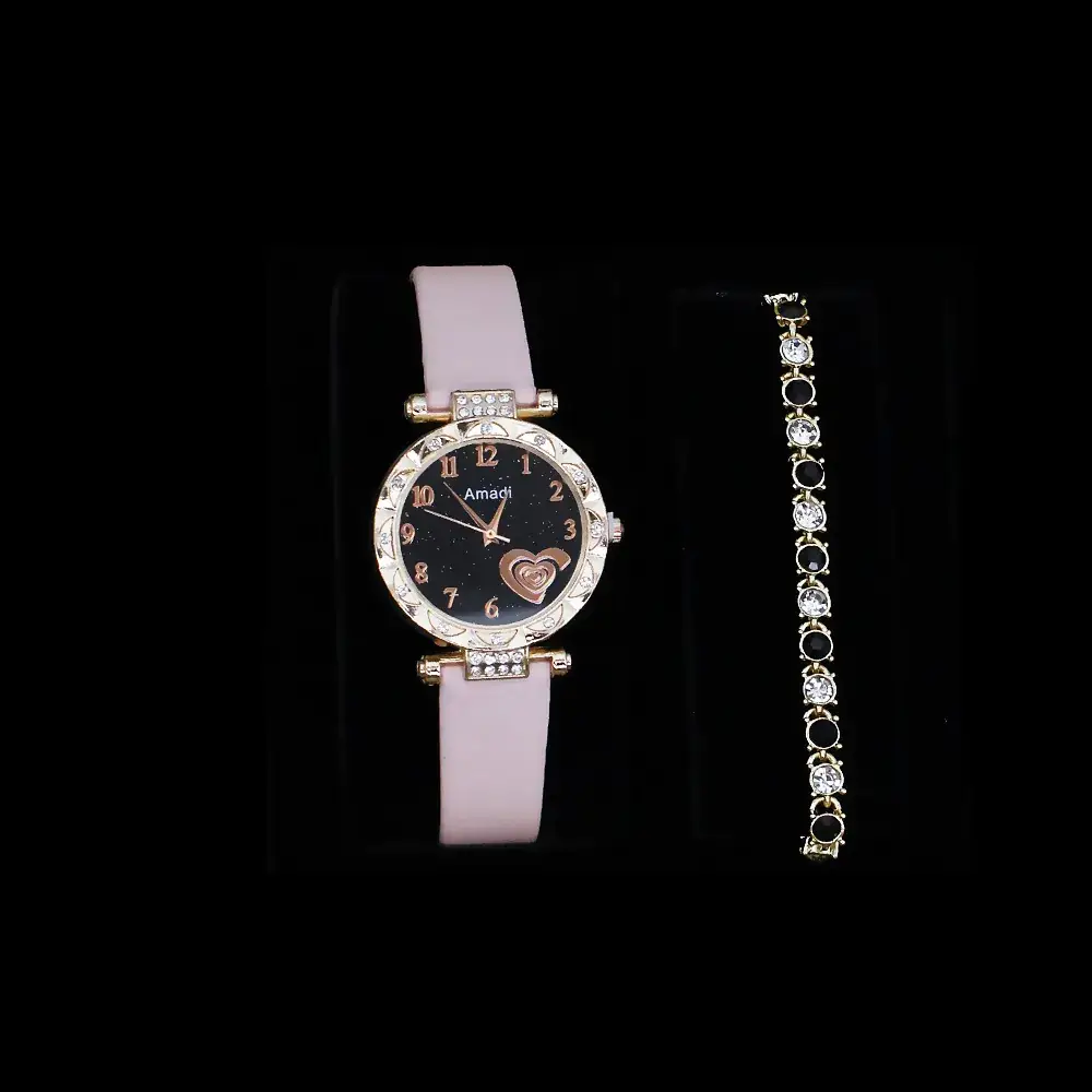 Women's Heart Design Crystal Watch Set - Image 20
