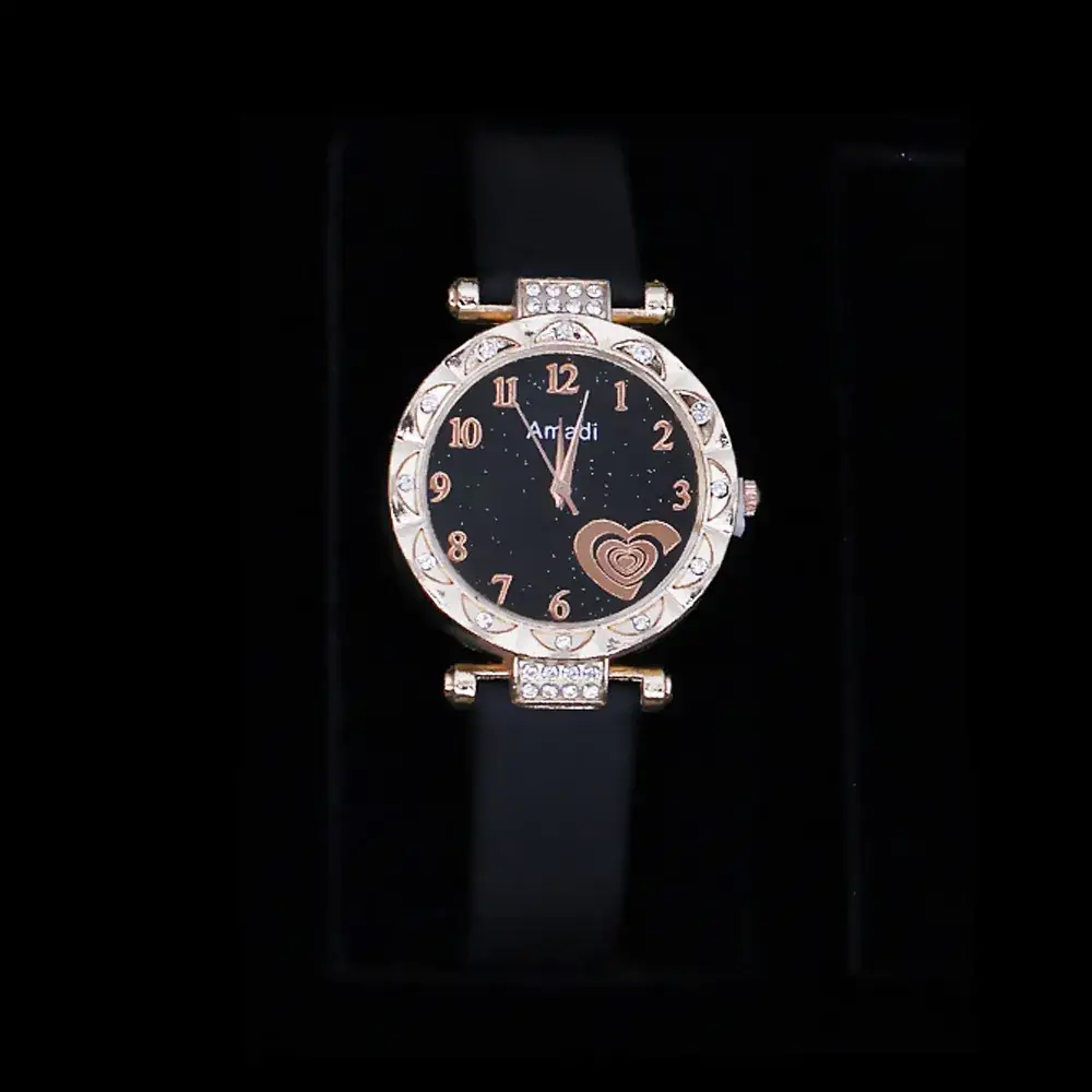 Women's Heart Design Crystal Watch Set - Image 7