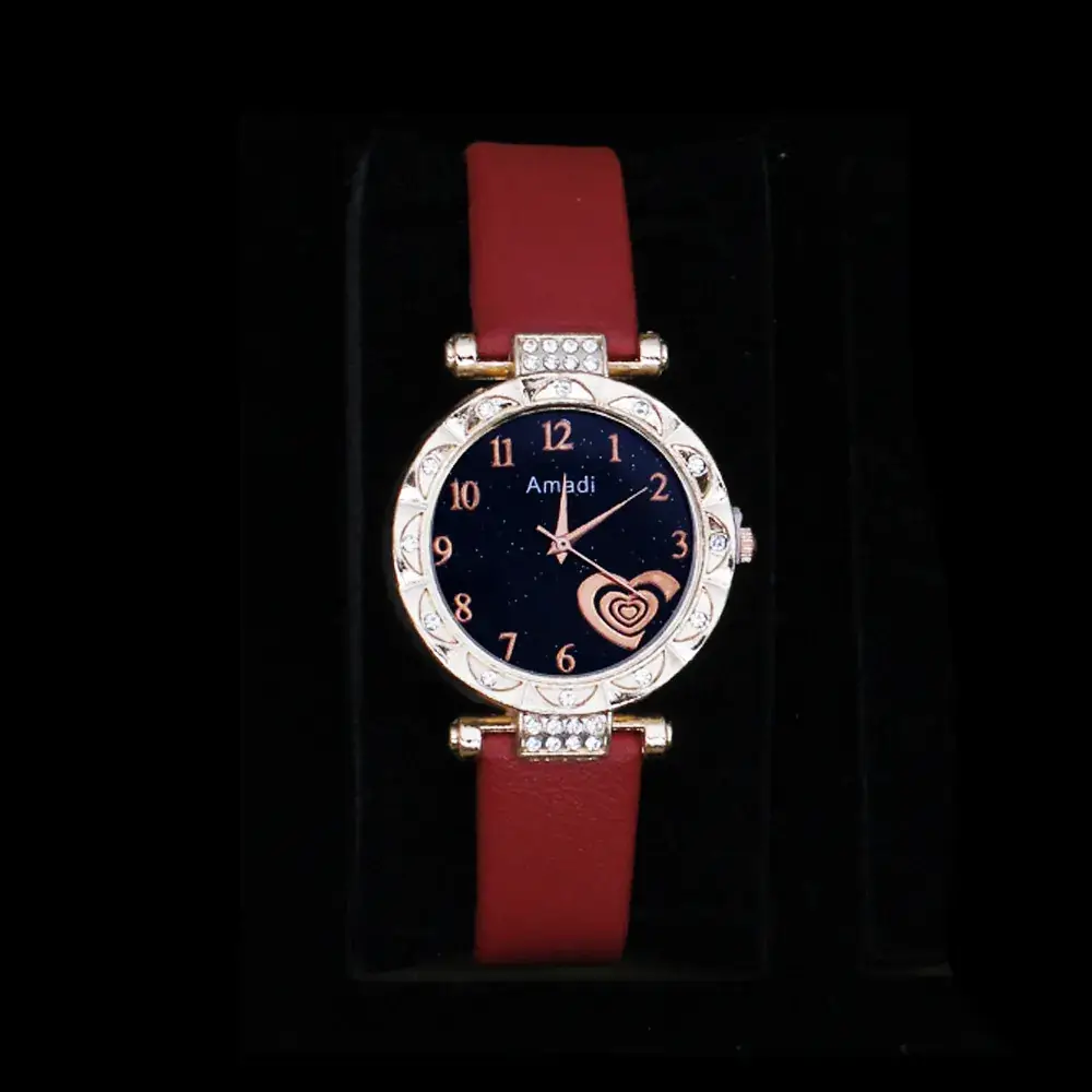 Women's Heart Design Crystal Watch Set - Image 8