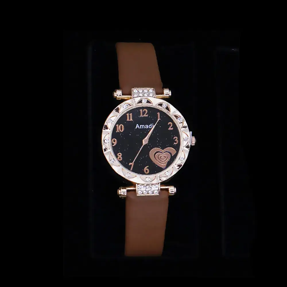 Women's Heart Design Crystal Watch Set - Image 9