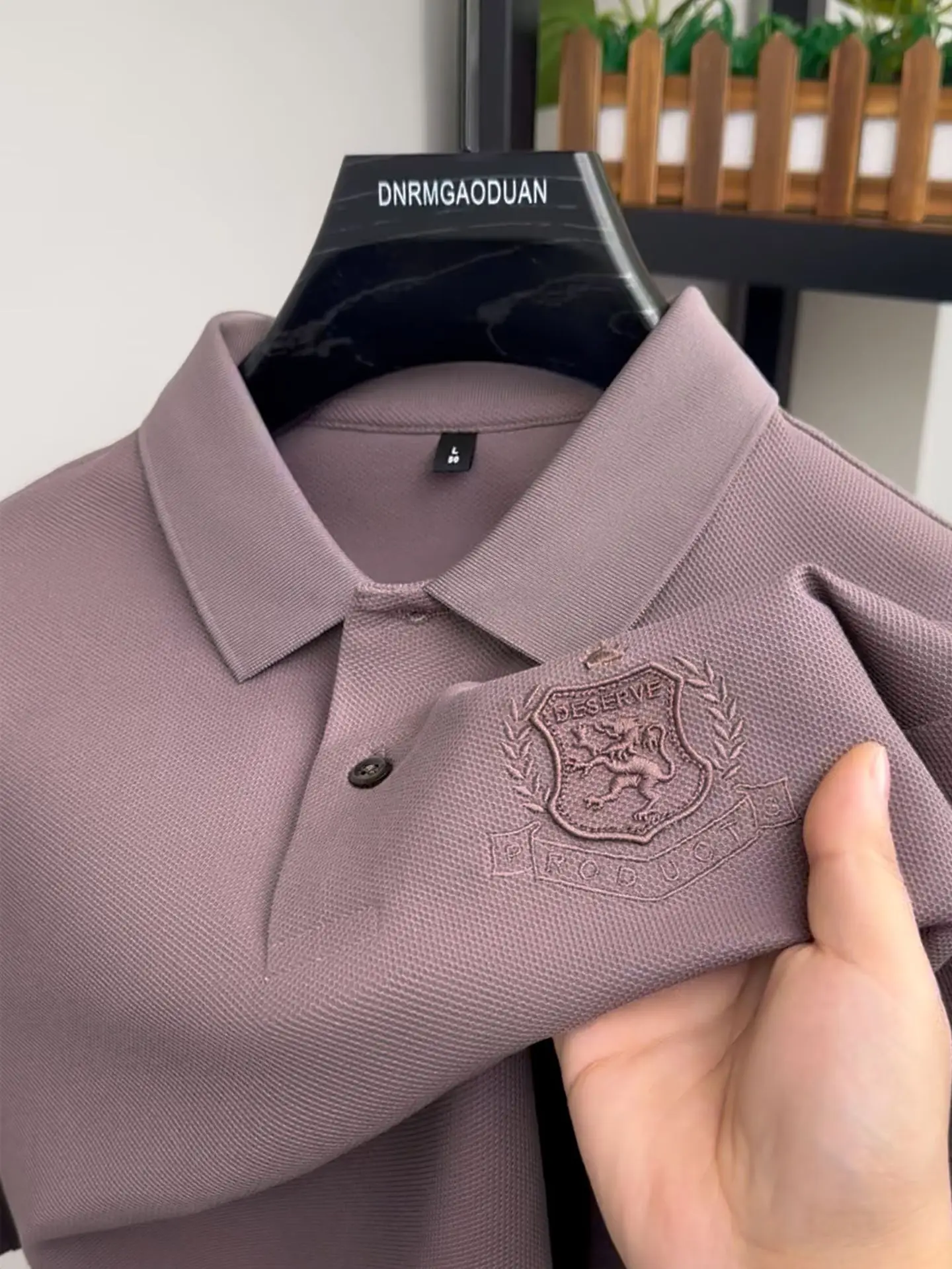 Men's Black Polo Shirt with Logo + Half Sleeve - Image 7