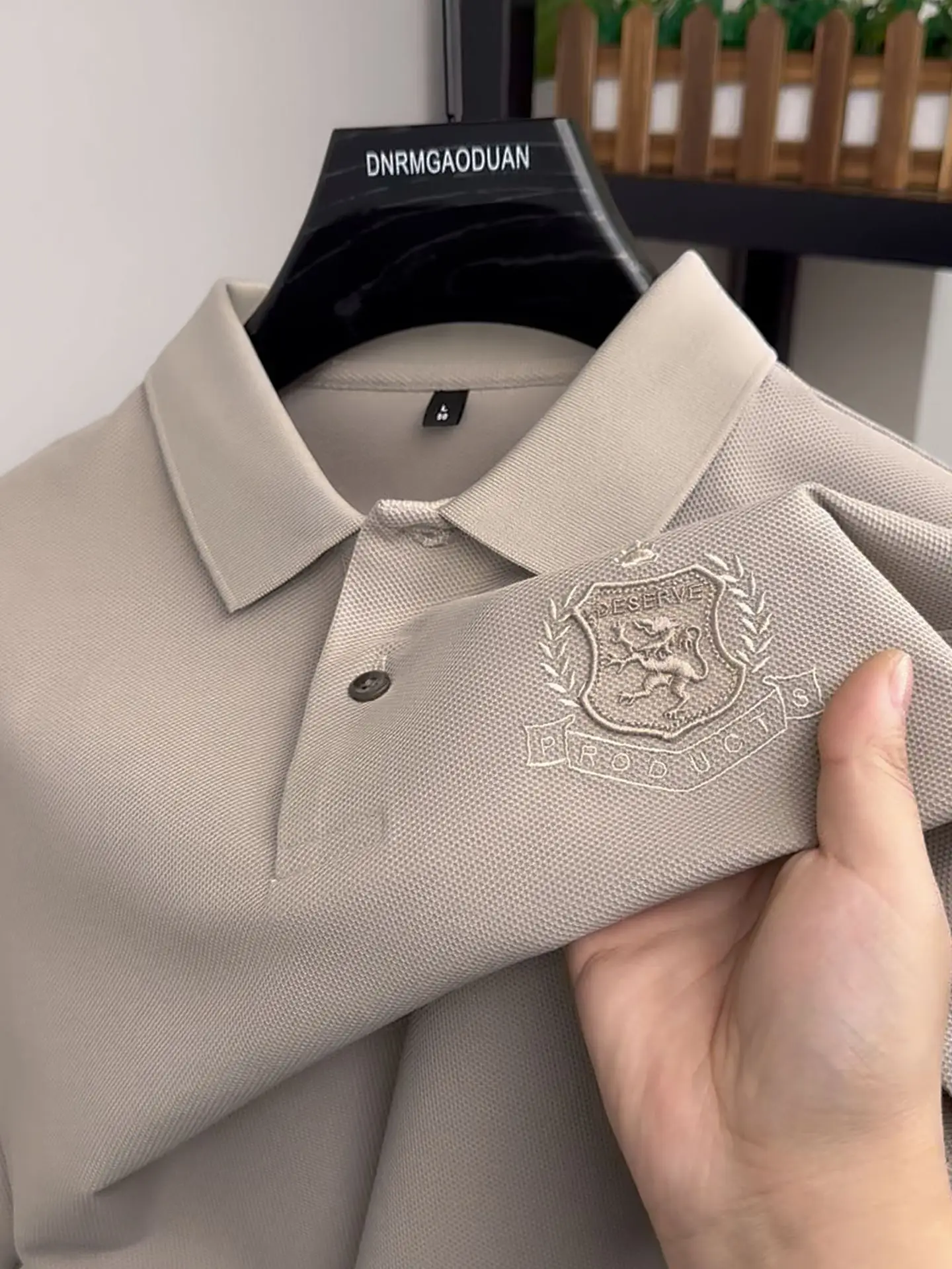 Men's Black Polo Shirt with Logo + Half Sleeve - Image 8