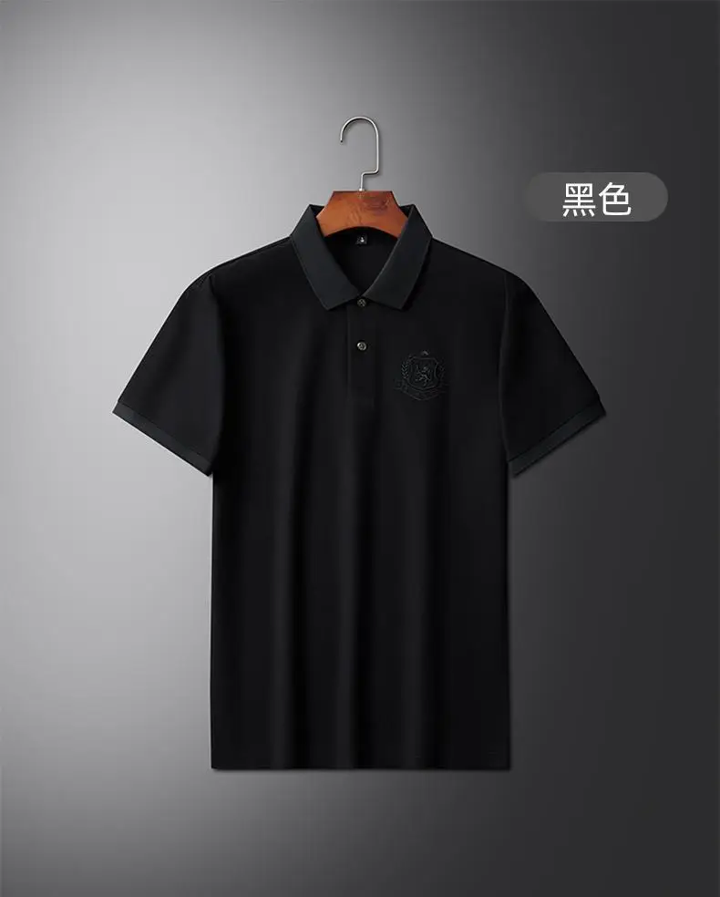 Men's Black Polo Shirt with Logo + Half Sleeve — feature 12