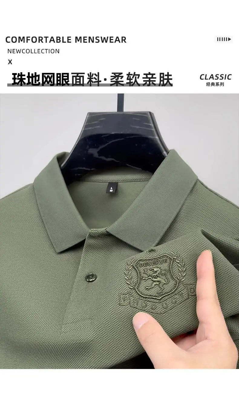 Men's Black Polo Shirt with Logo + Half Sleeve — feature 17