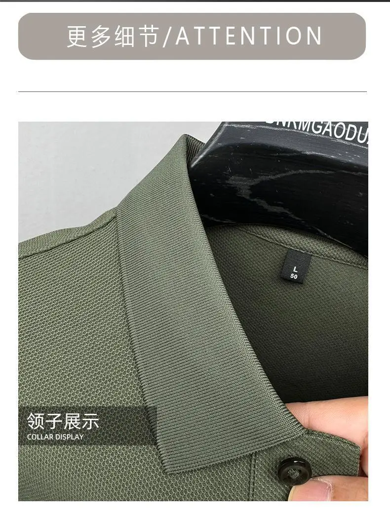 Men's Black Polo Shirt with Logo + Half Sleeve — feature 29