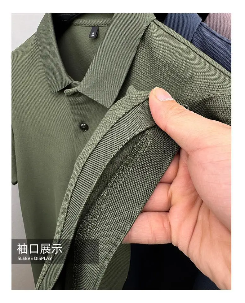Men's Black Polo Shirt with Logo + Half Sleeve — feature 30