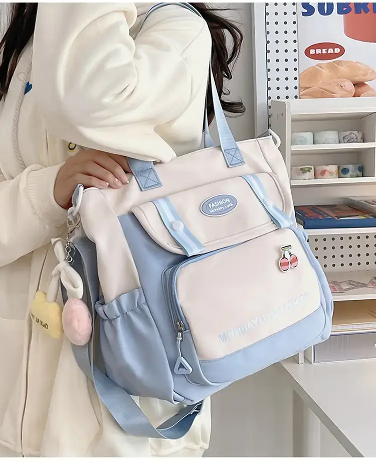 Women's Cherry Embroidered Nylon Shoulder Bag — feature 13