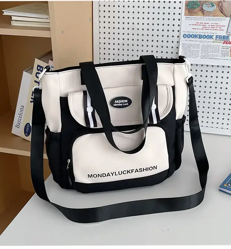 Women's Cherry Embroidered Nylon Shoulder Bag — feature 40
