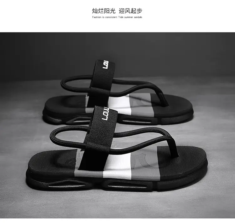 Men's Slippers 2022 New Outdoor Sandals Korean Style Fashionable Outdoor Beach Shoes Summer Flip-Flops Men's Trendy — feature 14