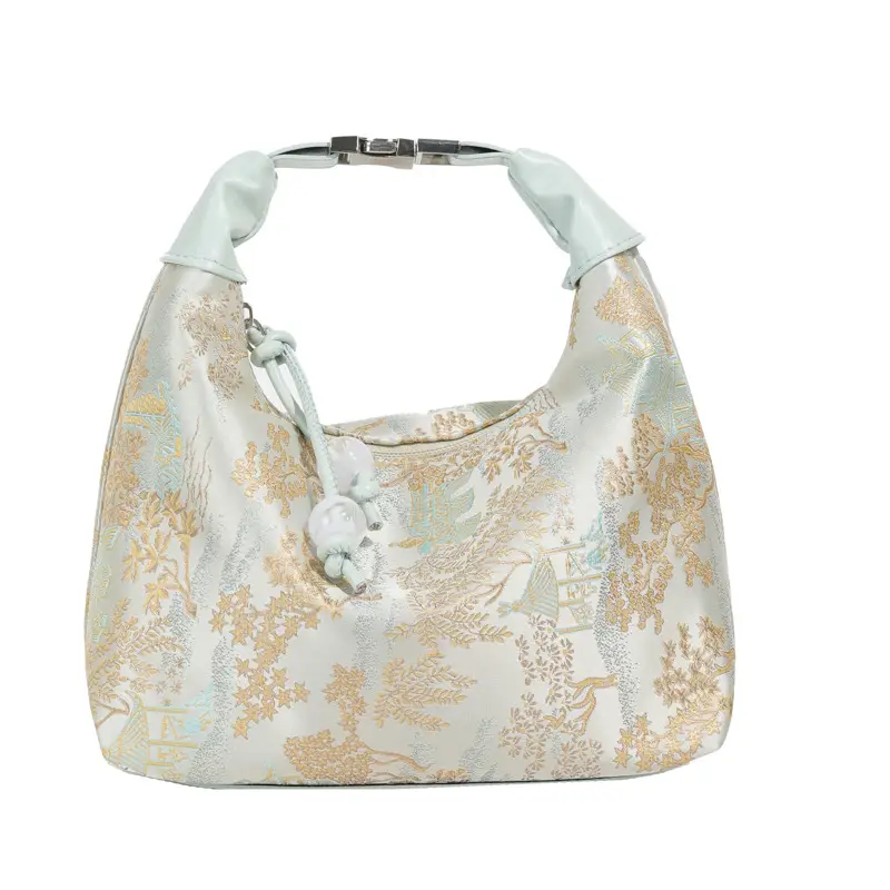 New Silk Jacquard Vintage Handbag Women 2024 - Image 8