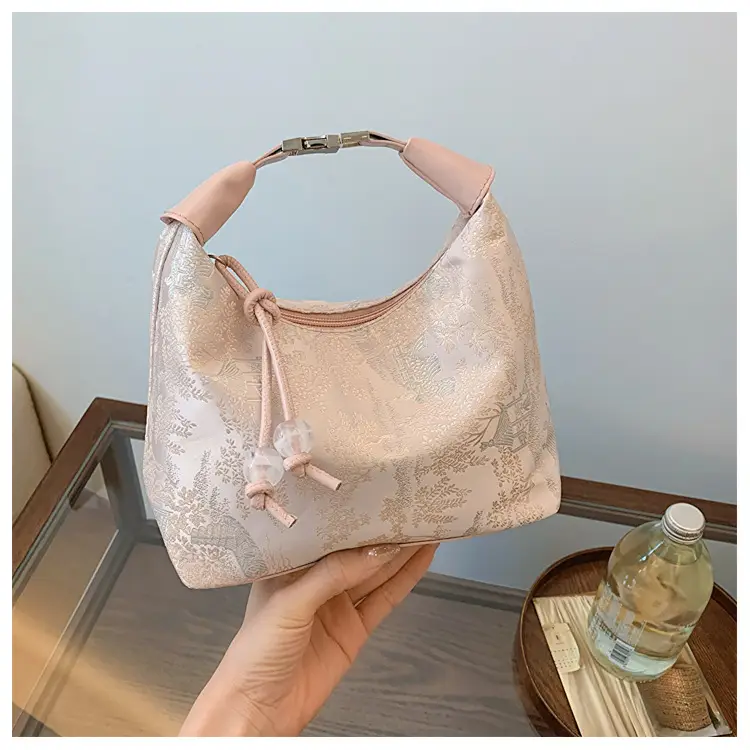 New Silk Jacquard Vintage Handbag Women 2024 - Image 2
