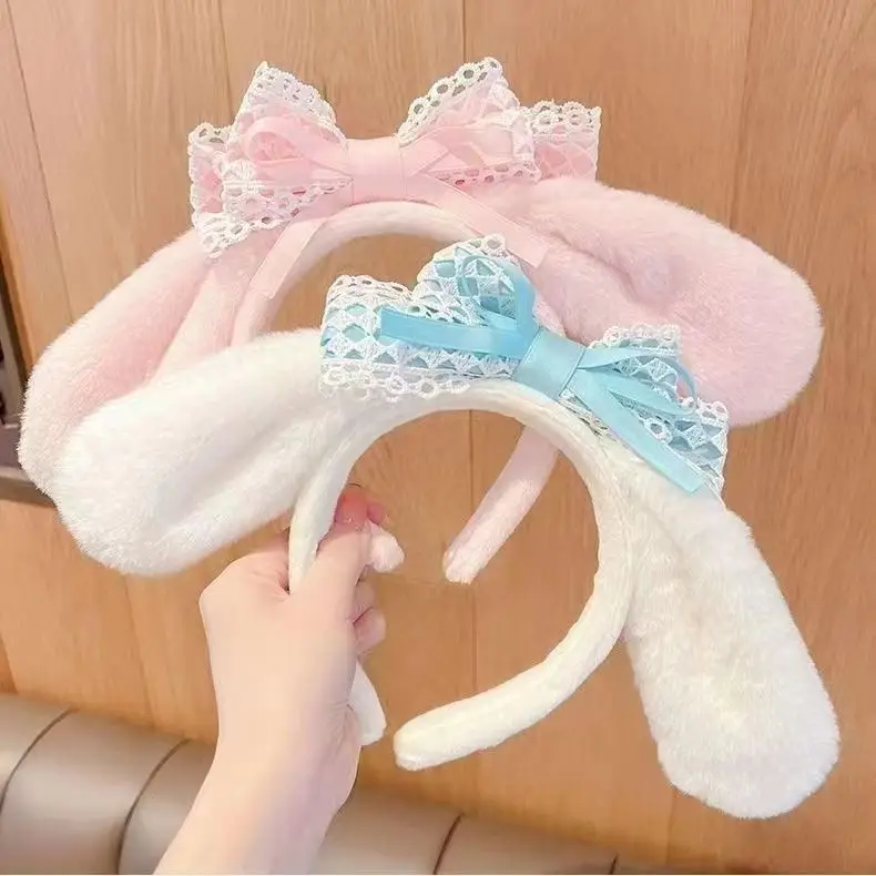 Cute Soft Cute Gui Dog Hair Band Sanrio Big Ear Headband Face Wash Cosplay Bow Hair Accessories - Image 3