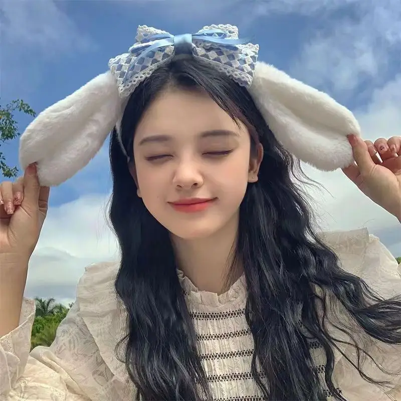 Cute Soft Cute Gui Dog Hair Band Sanrio Big Ear Headband Face Wash Cosplay Bow Hair Accessories - Image 4