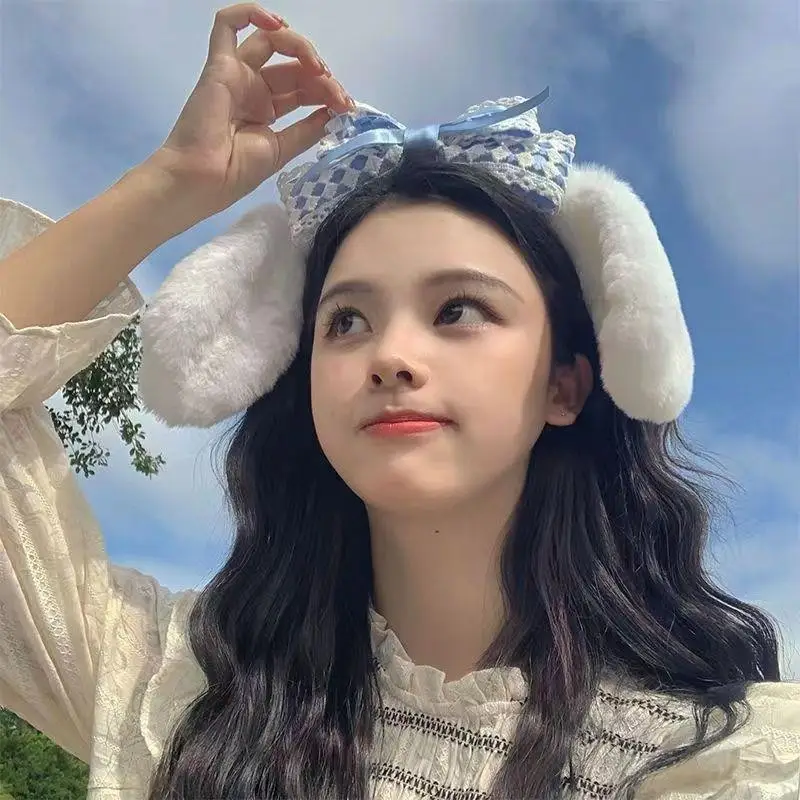 Cute Soft Cute Gui Dog Hair Band Sanrio Big Ear Headband Face Wash Cosplay Bow Hair Accessories — feature 7