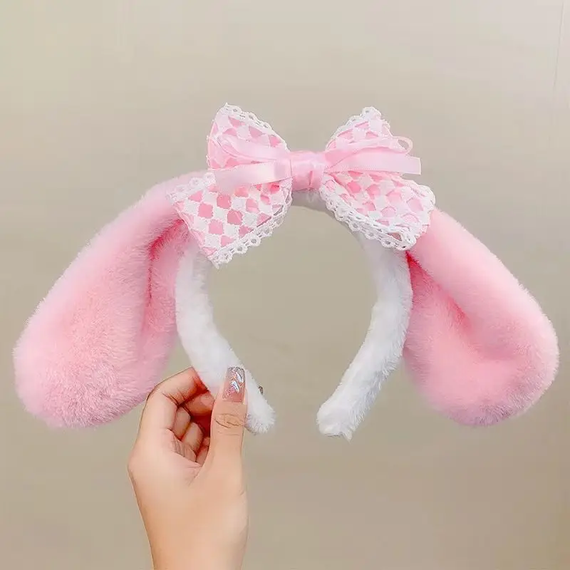 Cute Soft Cute Gui Dog Hair Band Sanrio Big Ear Headband Face Wash Cosplay Bow Hair Accessories - Image 2