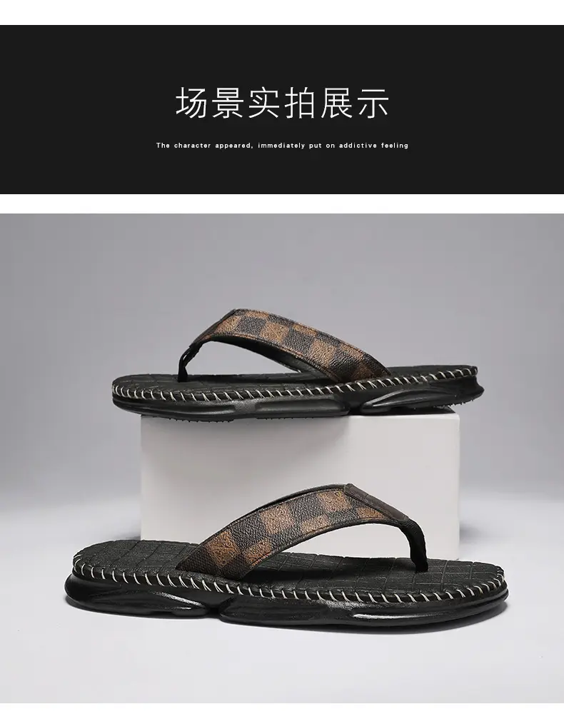 Men Black Croc Strap Flip Flops 2025 — feature 13
