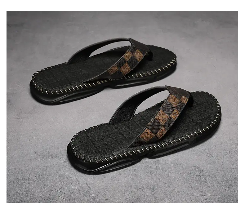 Men Black Croc Strap Flip Flops 2025 — feature 14