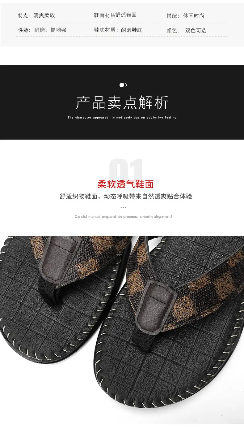 Men Black Croc Strap Flip Flops 2025 — feature 4