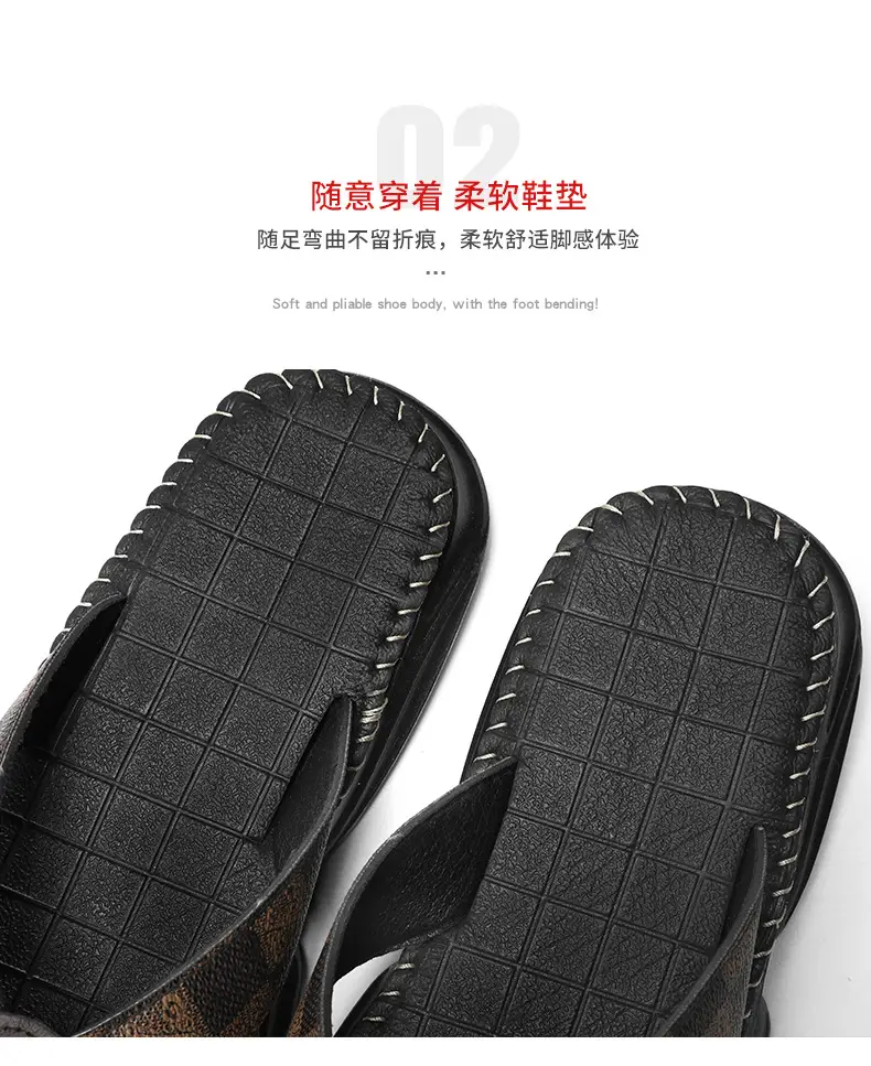 Men Black Croc Strap Flip Flops 2025 — feature 5