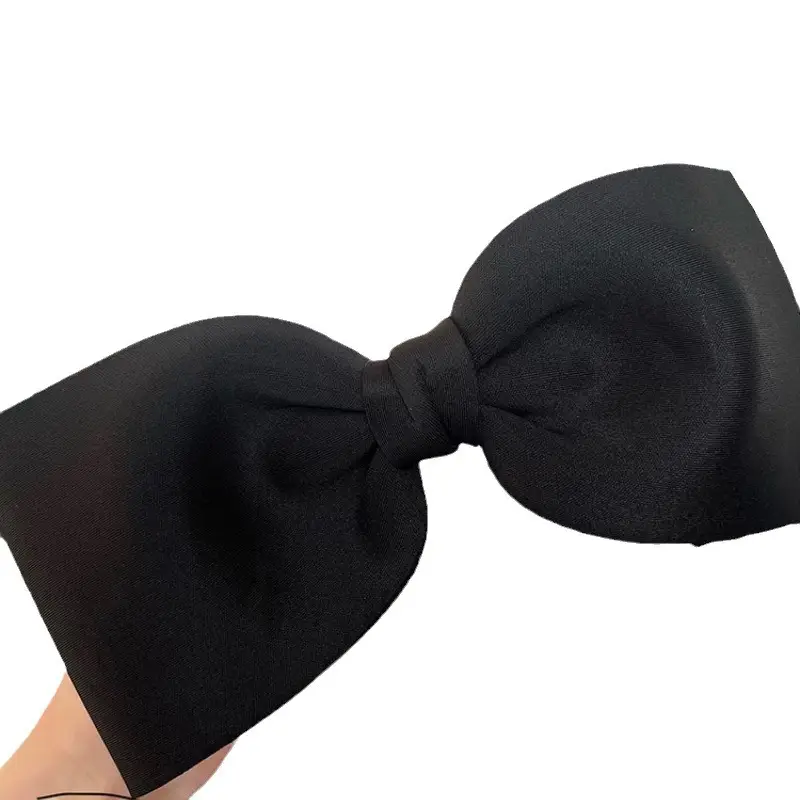 Oversized Pink Bow Hair Clip with Duckbill Design - Image 9
