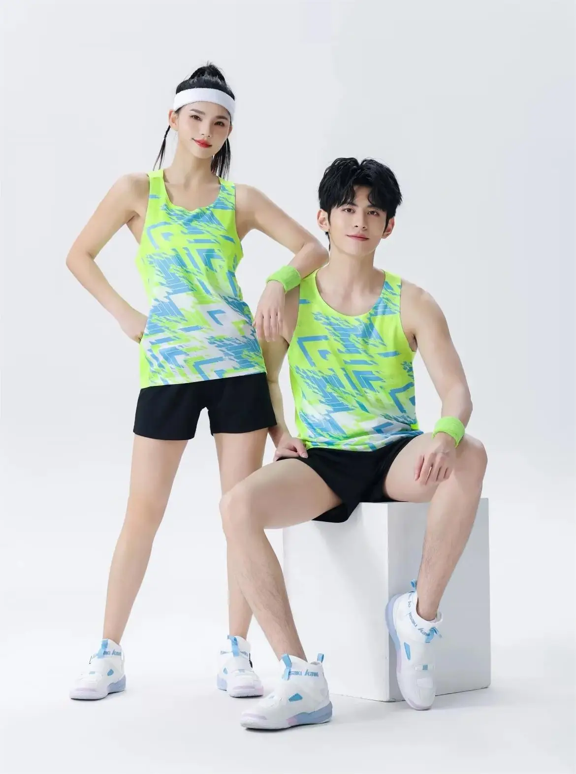 Men Women Track Suit Red Orange Shorts Set — feature 25