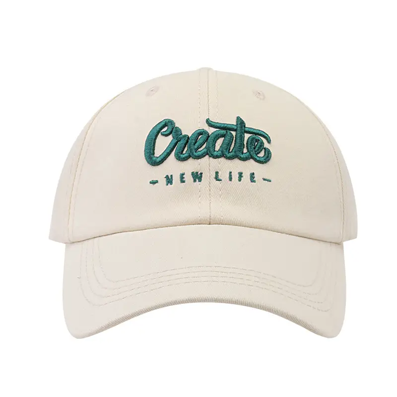 Women's Brown "Create" Baseball Cap with Embroidered Design - Image 11