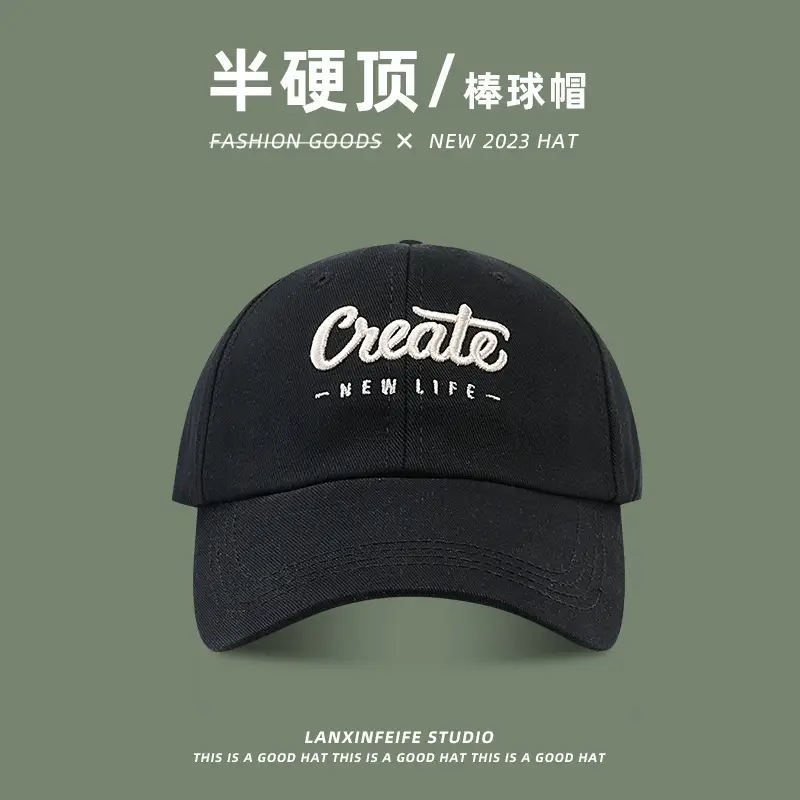 Women's Brown "Create" Baseball Cap with Embroidered Design - Image 2