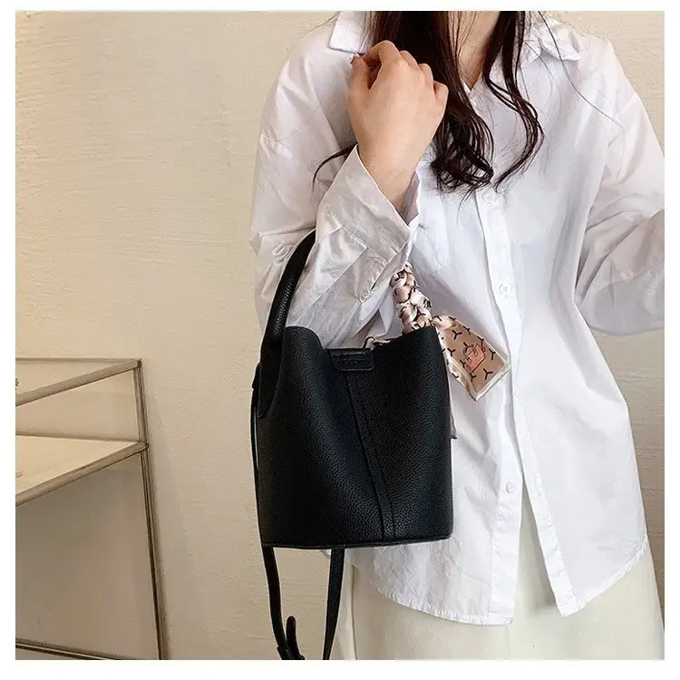 Women's Silk Textured Shoulder Crossbody Bag Beige Spring 2025 - Image 7