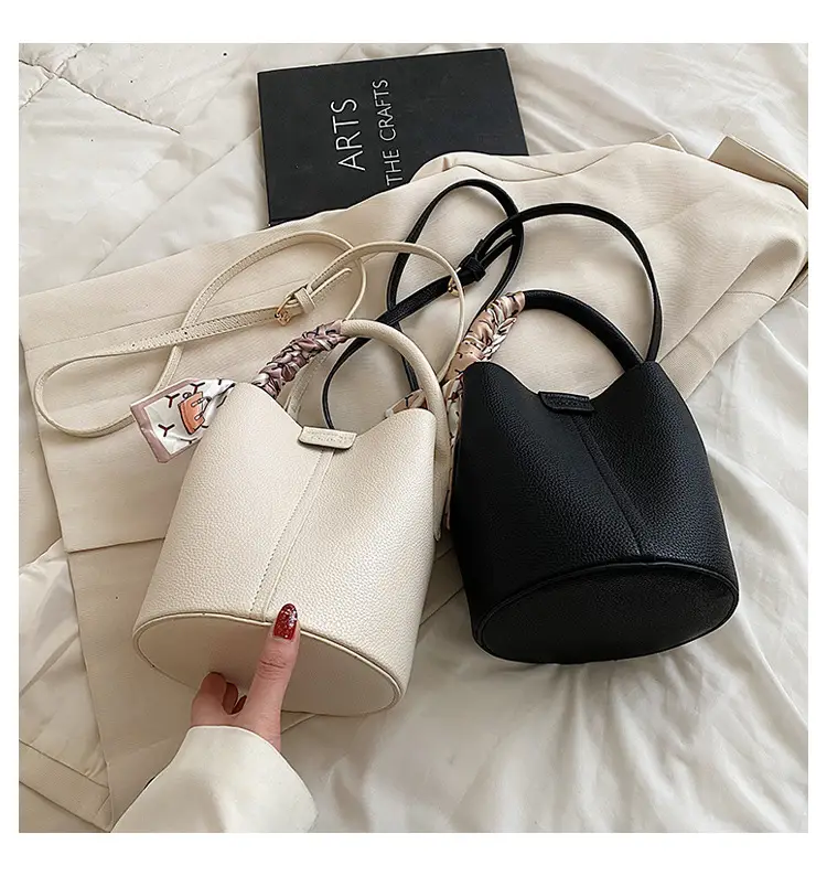 Women's Silk Textured Shoulder Crossbody Bag Beige Spring 2025 — feature 21