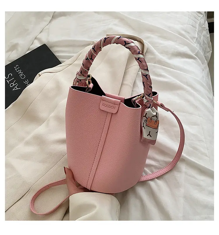 Women's Silk Textured Shoulder Crossbody Bag Beige Spring 2025 — feature 22