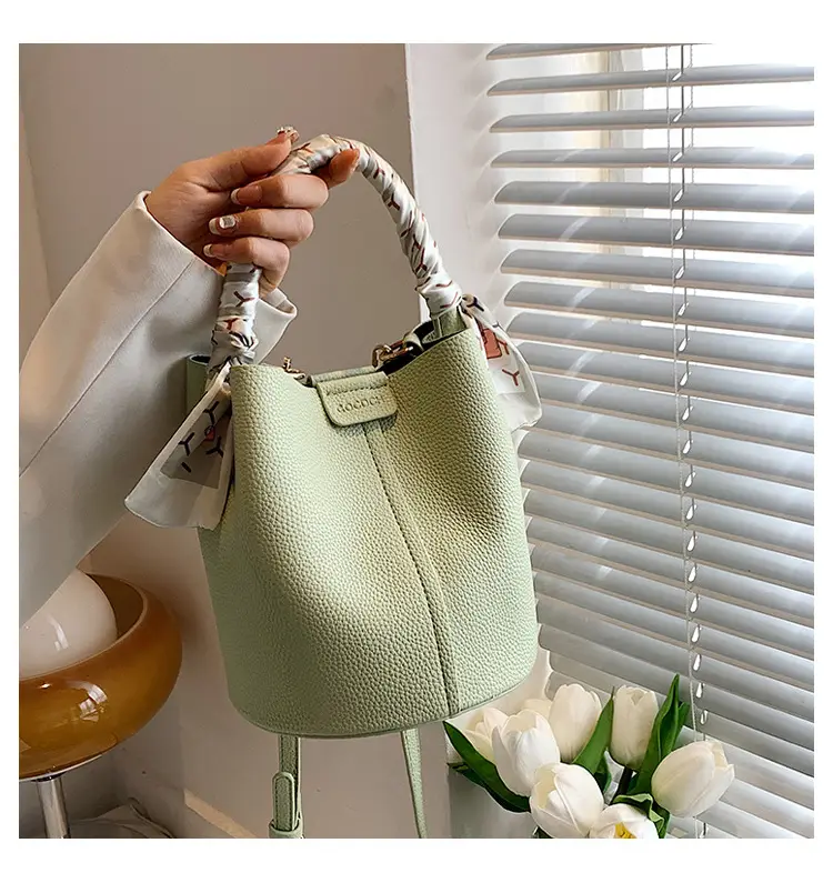 Women's Silk Textured Shoulder Crossbody Bag Beige Spring 2025 — feature 28