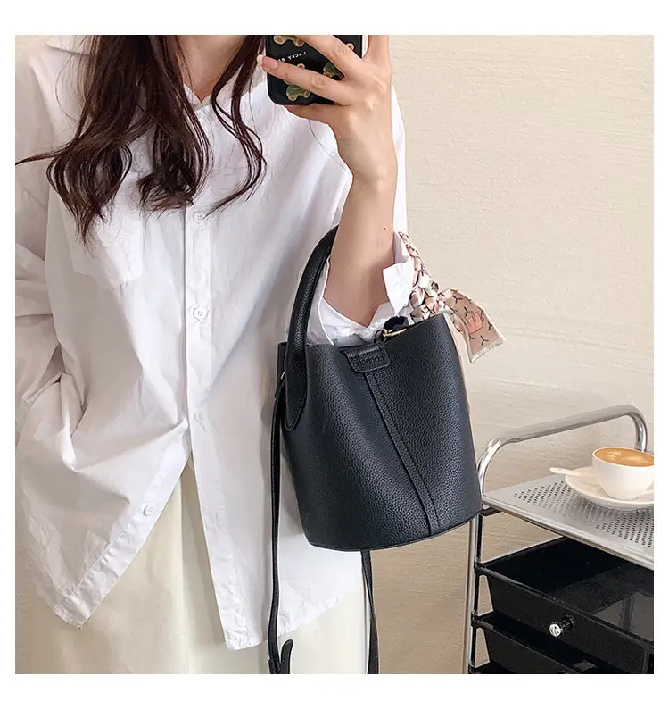 Women's Silk Textured Shoulder Crossbody Bag Beige Spring 2025 — feature 31