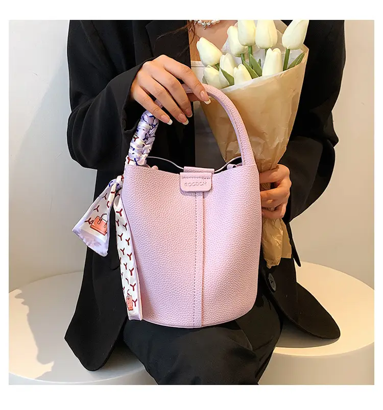 Women's Silk Textured Shoulder Crossbody Bag Beige Spring 2025 — feature 37
