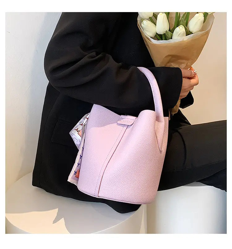 Women's Silk Textured Shoulder Crossbody Bag Beige Spring 2025 — feature 38
