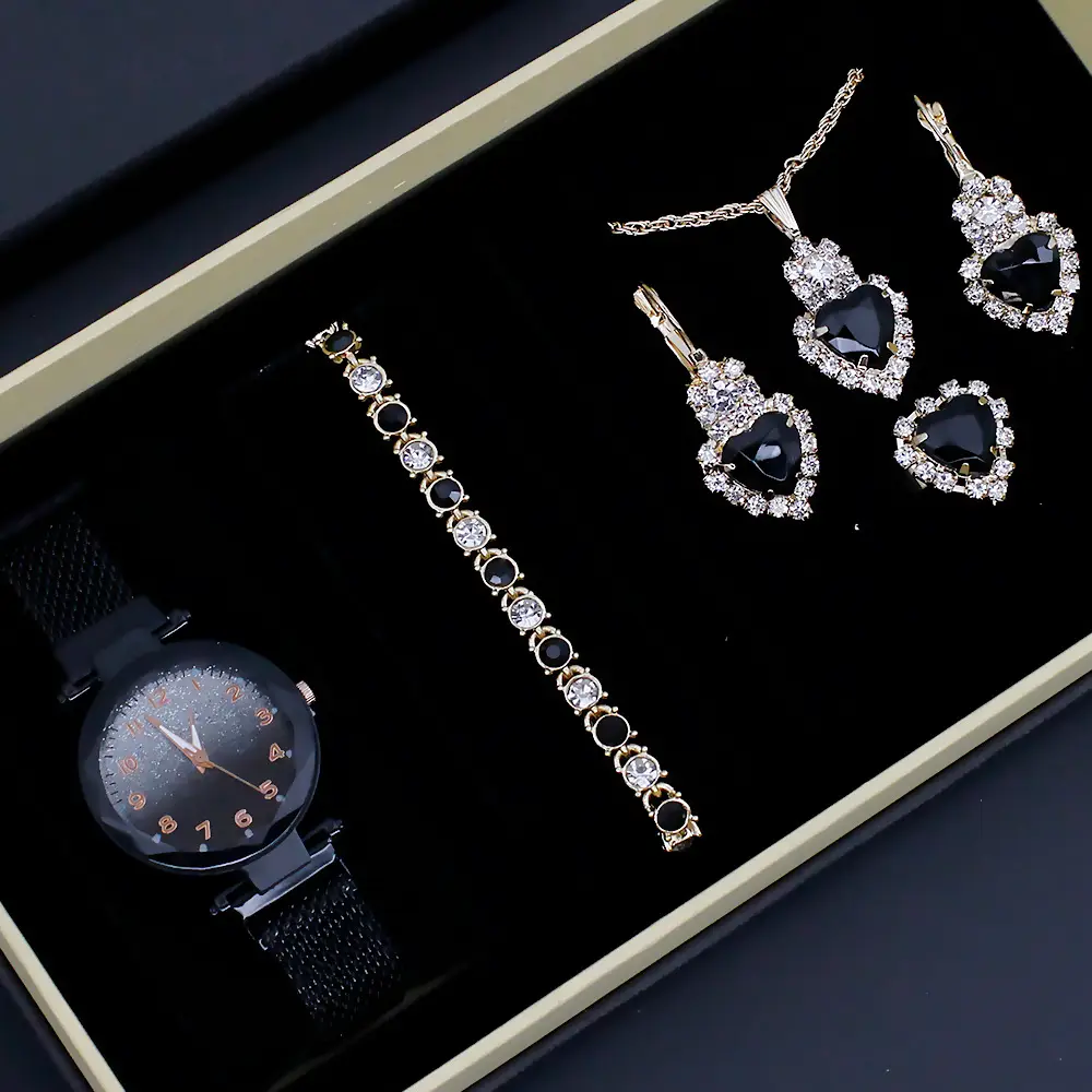 Cross-Bracelet Luminous Crystal Women's Watch Set 5PCS — feature 3