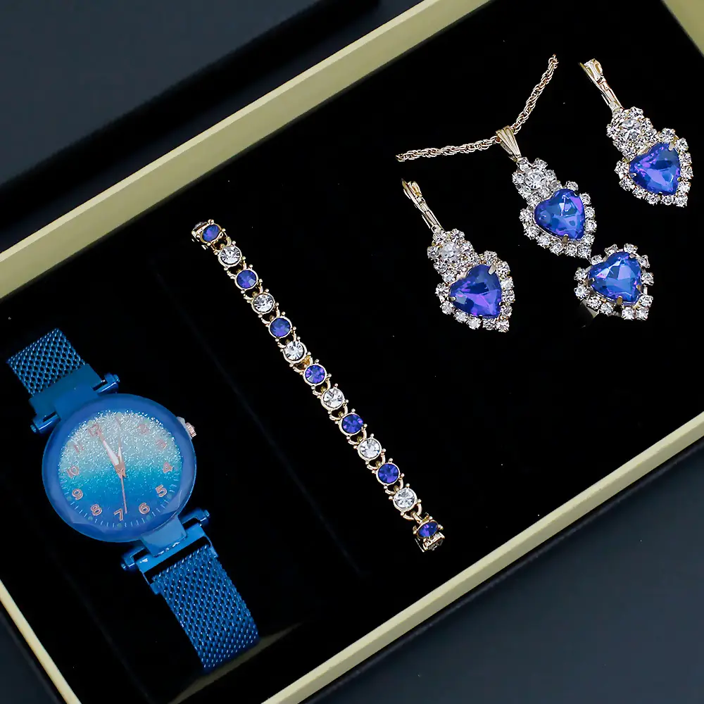 Cross-Bracelet Luminous Crystal Women's Watch Set 5PCS — feature 4