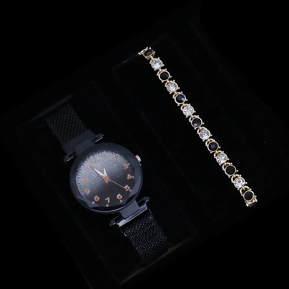 Cross-Bracelet Luminous Crystal Women's Watch Set 5PCS — feature 6