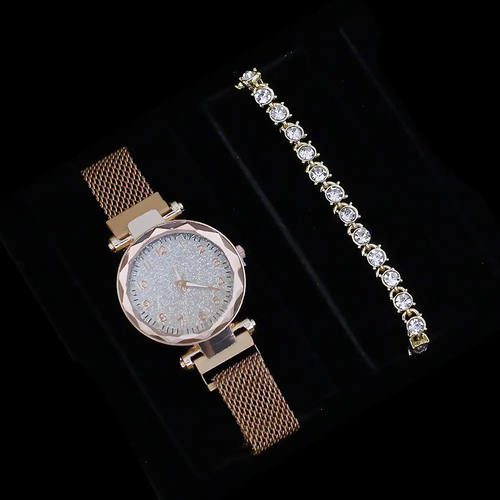 Cross-Bracelet Luminous Crystal Women's Watch Set 5PCS — feature 7