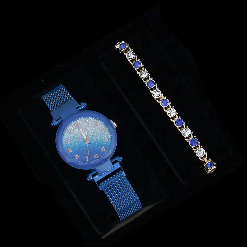 Cross-Bracelet Luminous Crystal Women's Watch Set 5PCS — feature 8