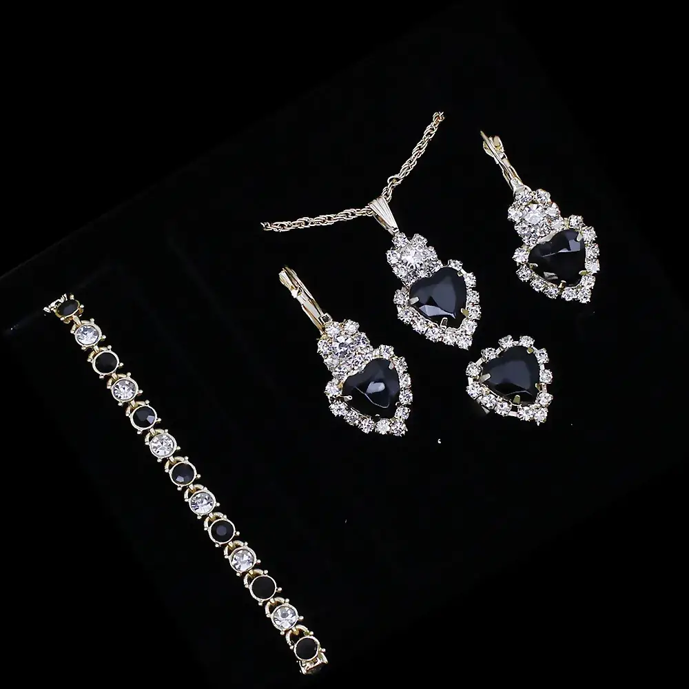 Cross-Bracelet Luminous Crystal Women's Watch Set 5PCS