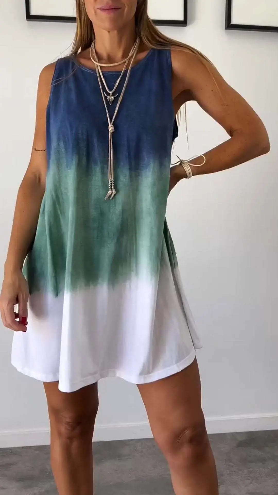 2024 Tie-Dye Sleeveless Summer Dress for Women — feature 6