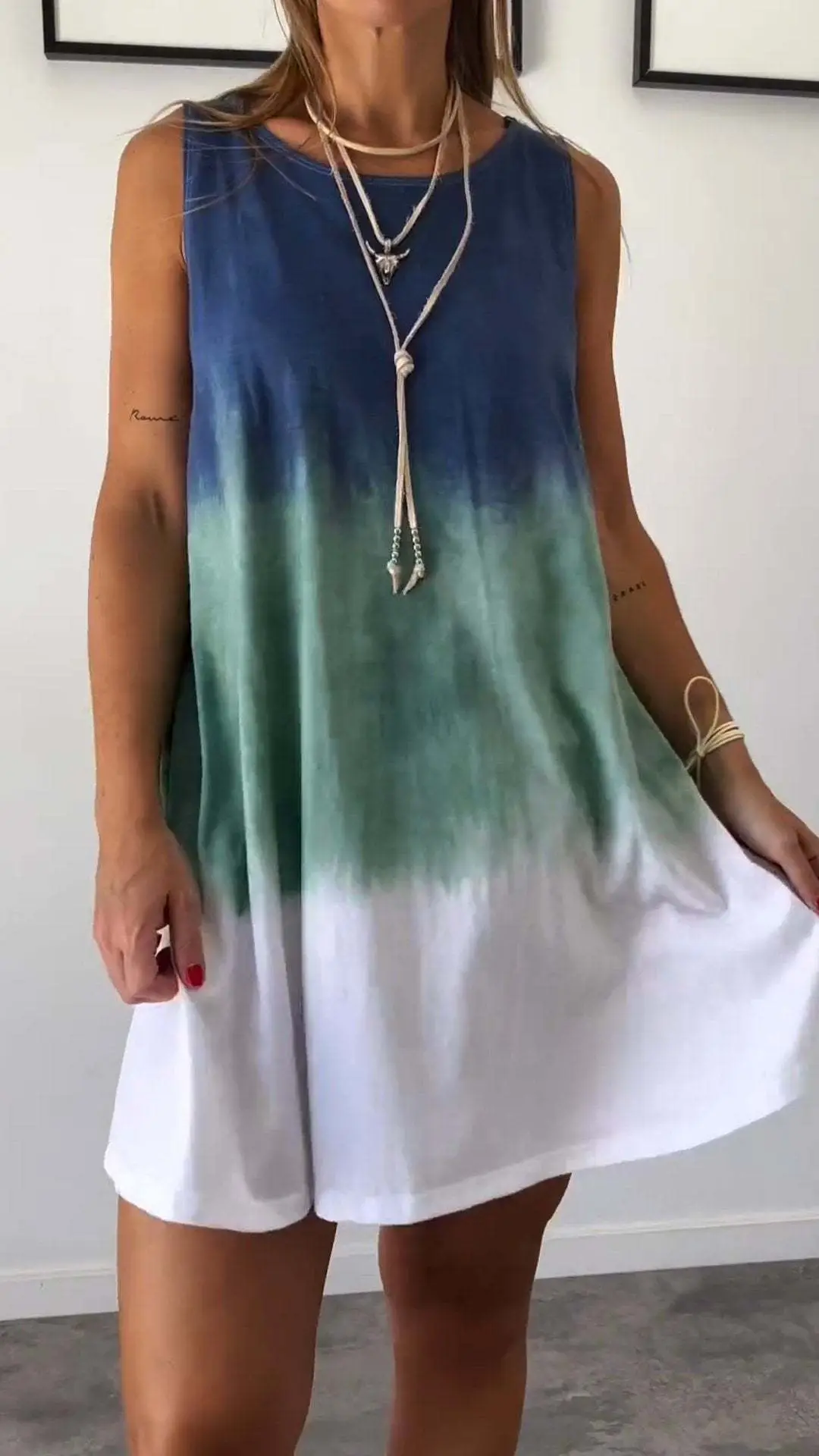 2024 Tie-Dye Sleeveless Summer Dress for Women — feature 7