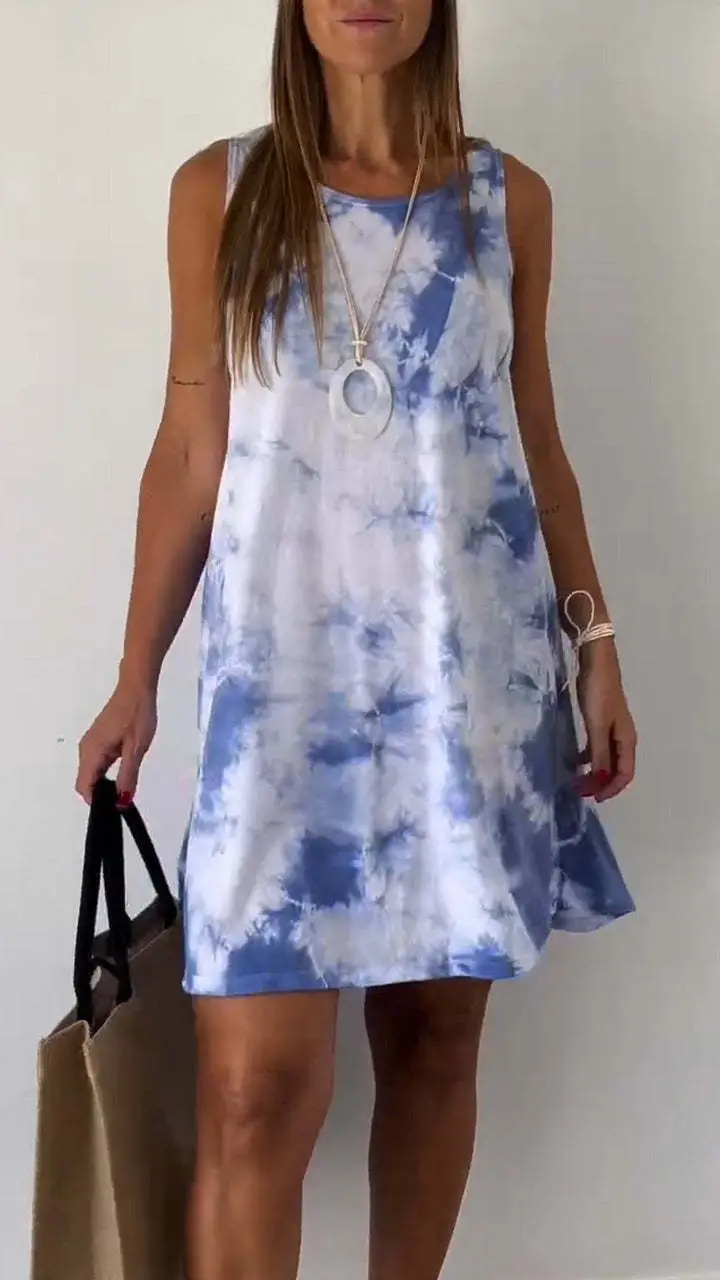 2024 Tie-Dye Sleeveless Summer Dress for Women - Image 3