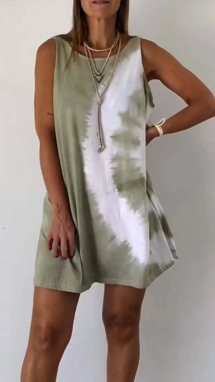 2024 Tie-Dye Sleeveless Summer Dress for Women - Image 4