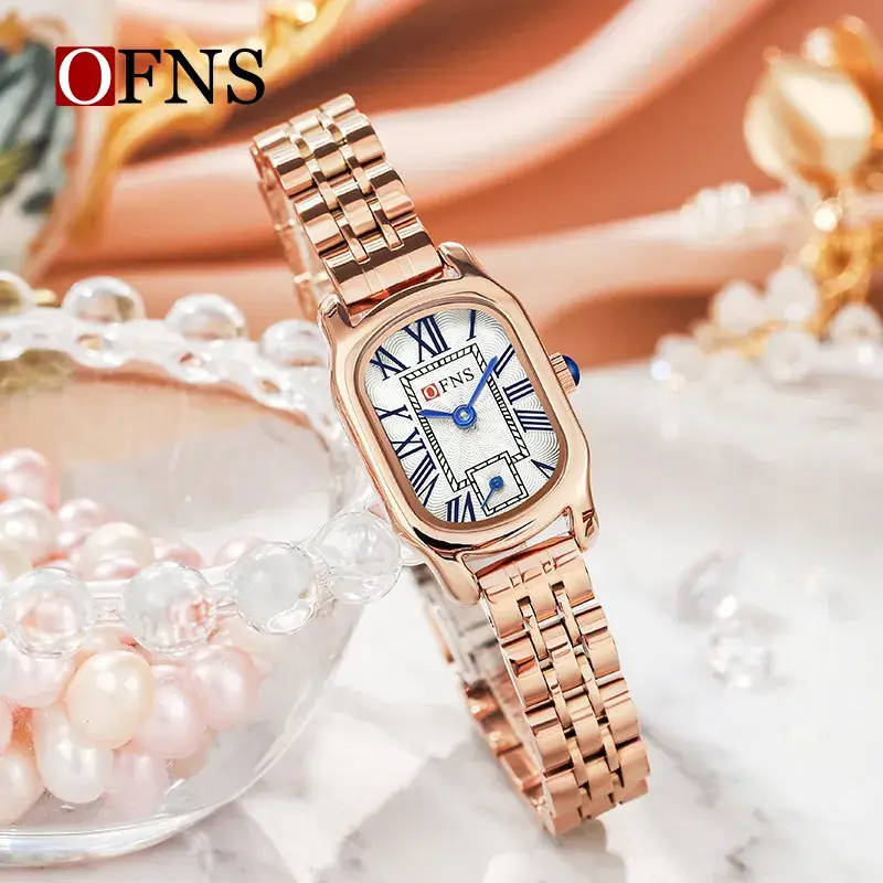 Ofns Women's Oval Roman Numeral Quartz Watch - Image 5