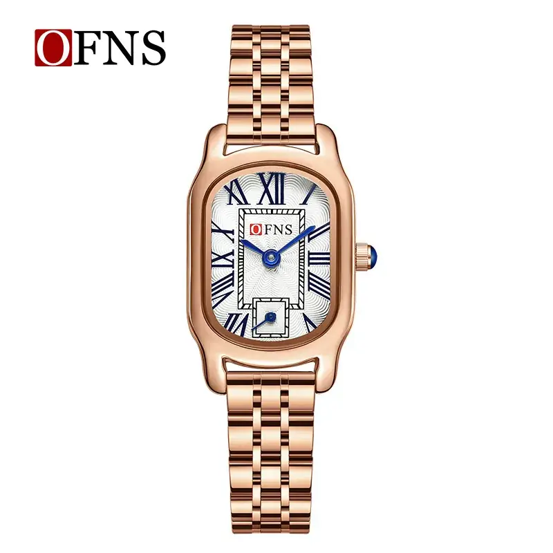 Ofns Women's Oval Roman Numeral Quartz Watch - Image 4