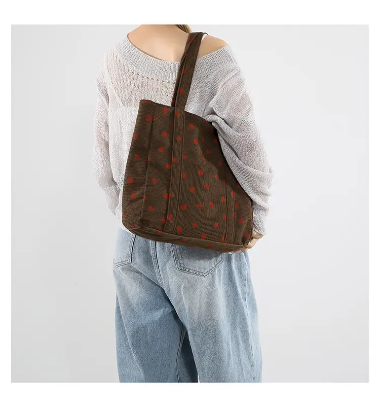 Strawberry Print Shoulder Bag Women's Large Capacity Tote — feature 22