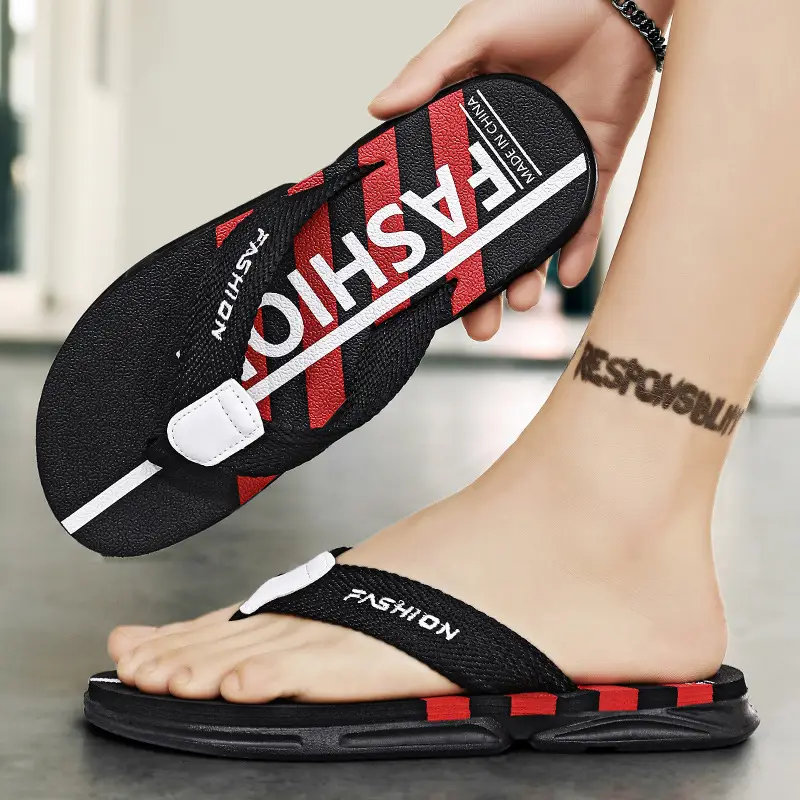 Flip-flops men's summer outdoor casual sports non-slip soft bottom flip-flops sandals for teenagers beach shoes